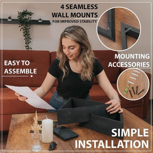 Moon Shelf with Dream Catchers - 20.4" Large Crystal Display Shelf, Gothic Room - Picture 3 of 5